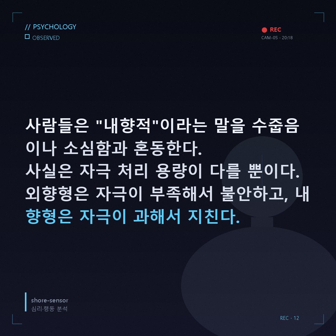 내향형 외향형 차이 과학적 분석 5가지 🔬