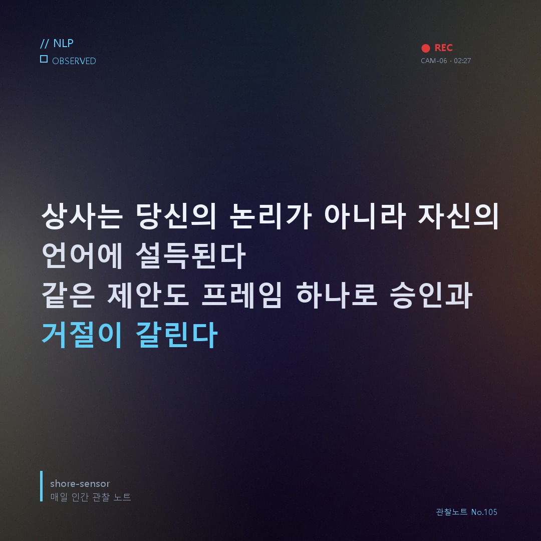 직장 상사 설득하는 프레임 전환 화법 — 상사는 논리가 아니라 자신의 언어에 설득된다