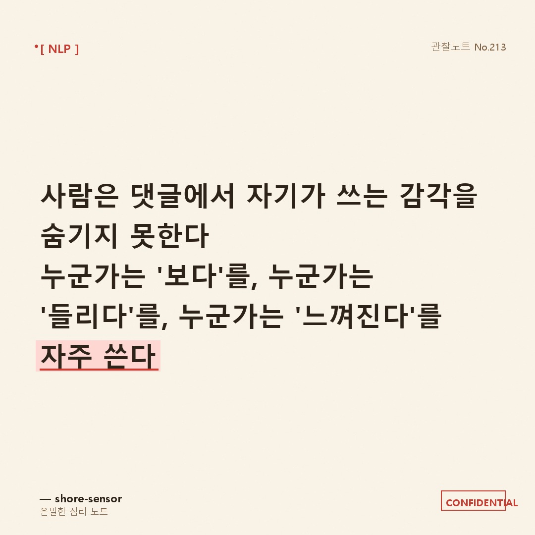 댓글 하나로 상대의 세계가 보인다 — SNS 댓글로 상대 표상체계 읽기 🍜